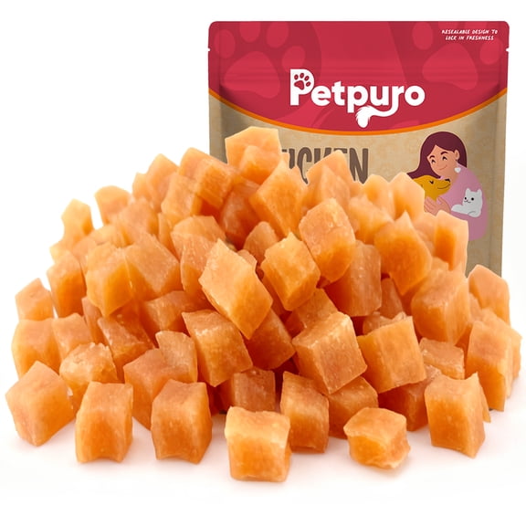 PETPURO Chicken Training Treats for Small Dogs and Puppies, Soft Chewy Bites, High Protein, Grain Free, 10.6 oz Resealable Bag