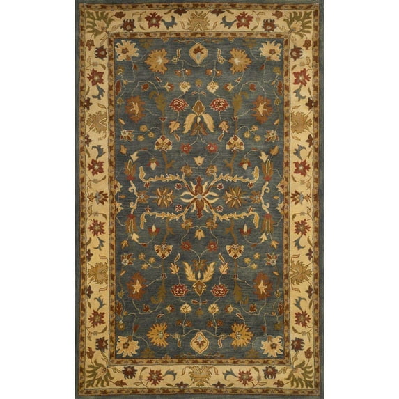 PETRA 9062/03 OUSHAK BLUE - 5'X8' Area Rug by Trans-Ocean