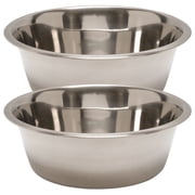 PETRIBE Dog Bowl Set of 2, Heavy Duty Stainless Steel Bowls,Holds 2 Cups, Black