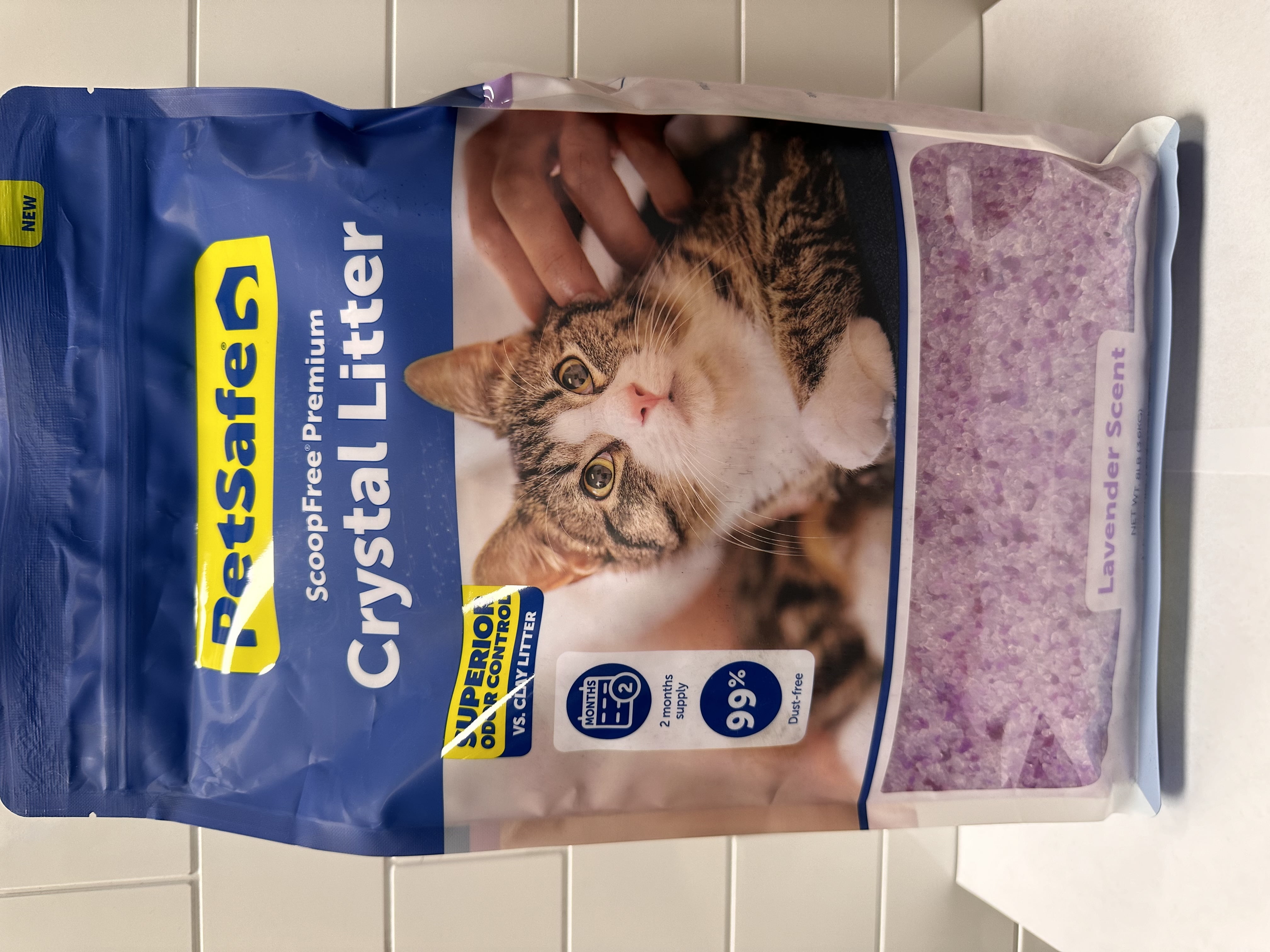 PETSAFE PREMIUM CRYSTAL LITTER 8 LB BAG LAVENDER SCENT