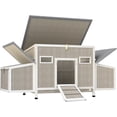 thumbnail image 1 of PETSCOSSET 62"L Weatherproof Outdoor Chicken Coop for 2-4 Chickens, Large Hen House with 4 Nesting Boxes, 1 of 14