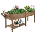thumbnail image 1 of PETSCOSSET Large Raised Garden Bed Outdoor Wooden Planter Box with Legs for Gardening, 1 of 10