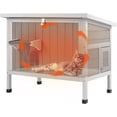 thumbnail image 1 of PETSCOSSET Outdoor Cat House Insulated Feral Cat House with Openable Roof, 1 of 9
