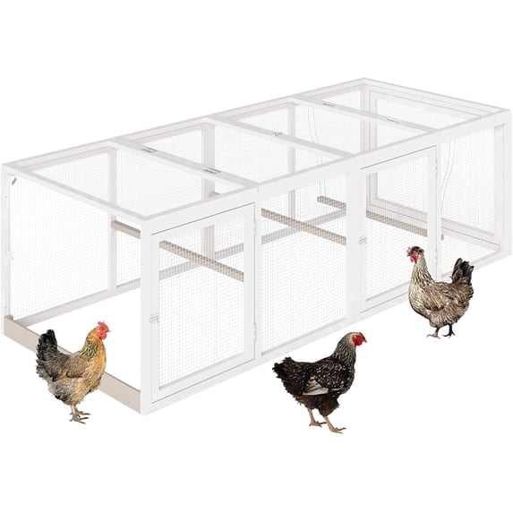 PETSCOSSET Wooden Outdoor Chicken Coop Run - 18.68 sq ft for 4-6 Chickens