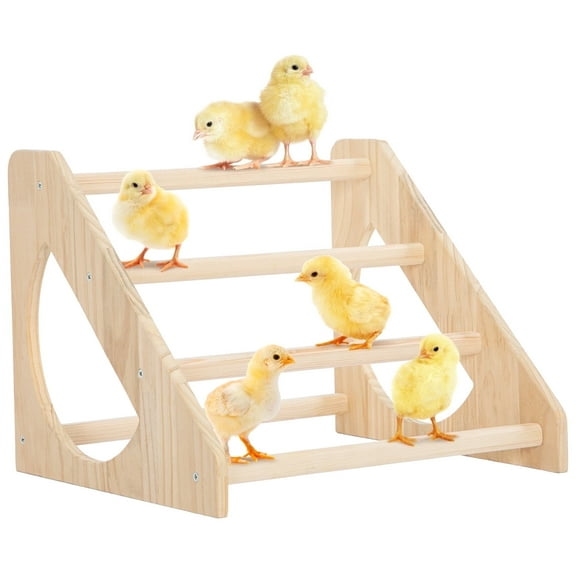 PETSFIT Chick Perch Prevent Rotation Design, Strong Wooden Chicken Roosting Bar, Easy to Assemble and Clean, Fun Toys for Chick Indoor/Outdoor Use