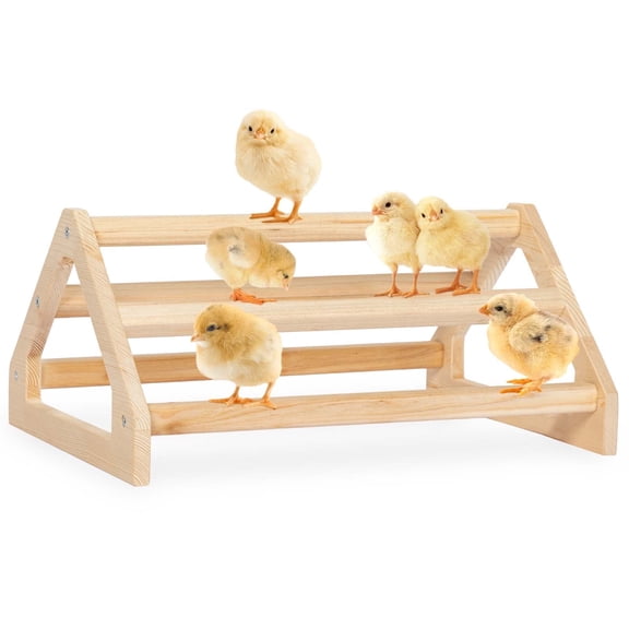 PETSFIT Chick Perch Prevent Rotation Design, Strong Wooden Roosting Bar, Easy to Assemble and Clean, Fun Toys for Chick