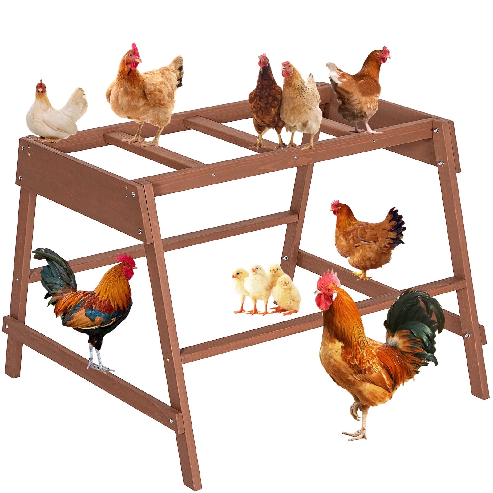 PETSFIT Chicken PerchChicken Coop Roost Gym Activity Play Toy Perches For Outside , Chicken Roosting Bars Fit for 6-8 Chicks