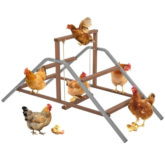 Petsfit Chicken Perch Ladder Support for Roosting & Resting in Coop, Farm, or Backyard with Swing