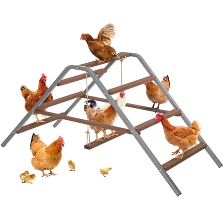 Petsfit Chicken Ladder with Solid Wood and Rustproof Iron Design, Easy to Assemble and Clean