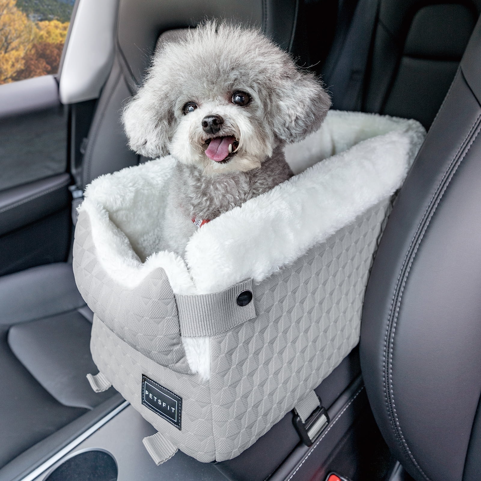 Pawlentine Petite Dog Car Seat. Car Booster Seat for Small Dogs. Waterproof Hammock Seat. WickedYo main image 0