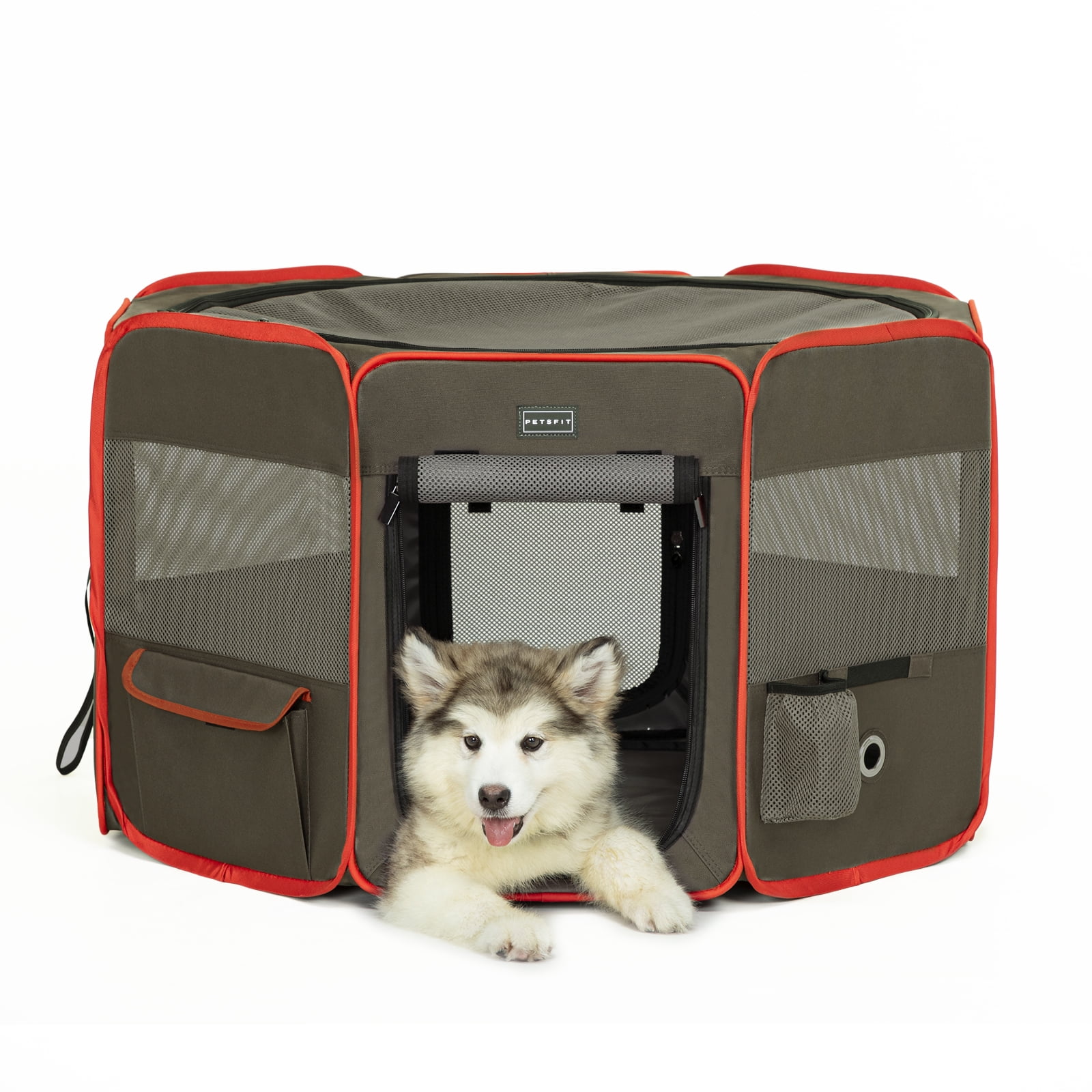 PETSFIT Dog Pen Indoor, Anti-Leakage Bottom, Foldable, Collapsible Dog Playpen Indoor/Outdoor for Cats