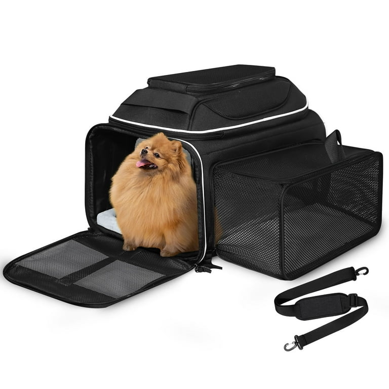 PETSKD Airline Approved Pet Carrier, 17x11x9.5 inches Soft Pet