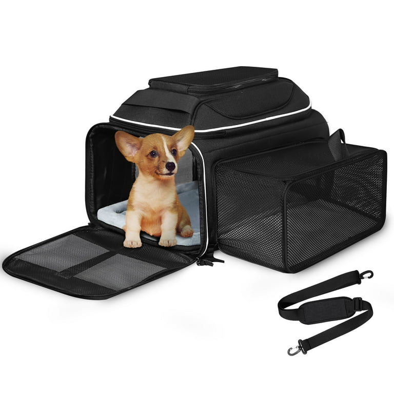PETSKD Airline Approved Pet Carrier, 17x12x8.5 inches Soft Pet Travel Carrier, Top and Side Expandable Cat Carrier with Fleece Pad for 1-10 lbs Cats, PETSKD Airline Approved Pet Carrier, 17x12x8.5 inches Soft Pet Travel Carrier, Top and Side Expandable Cat Carrier with Fleece Pad for 1-10 lbs Cats,