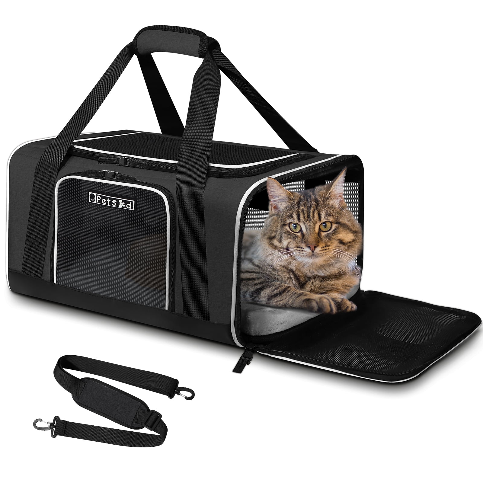 Cat and Dog Carriers Bag Airline Approved Self-Lock Zipper Opening –  PETSFIT STORE