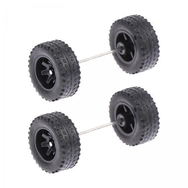 PETSOLA 4x4Pcs 1/64 Scale Wheels Replacement Parts for Diecast Car