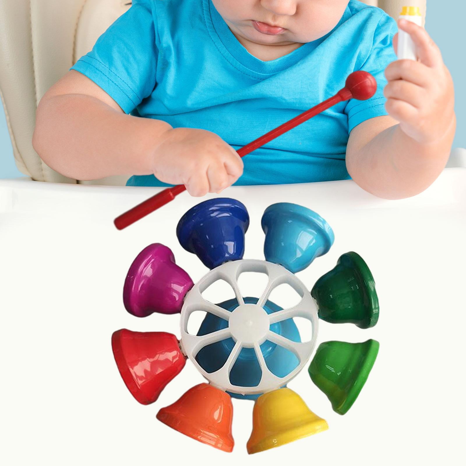 PETSOLA 8 Note Hand Bells Early Educational Fine Motor Skill Percussion ...