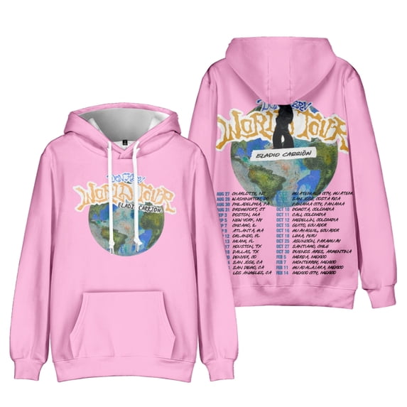 Eladio Carrion Don Kbrn World Tour Hooded Drawstring Pocket Sweatshirt Men/women rppper Hip Hop Pullover