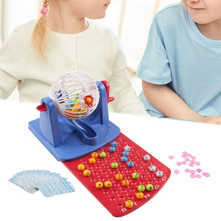 PETSOLA Classic Holiday Lotto Game, Set with Cage Portable Lucky Ball Machine Fortunate Number for Party Travel Kids