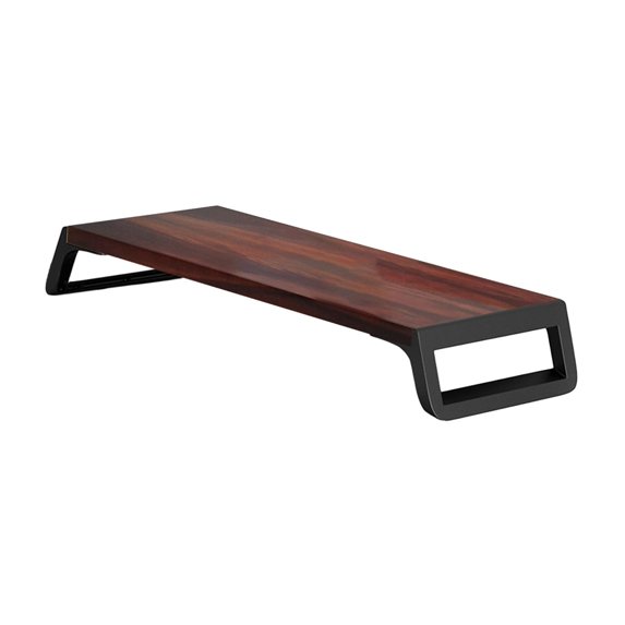 PETSOLA Computer Monitor Riser Desk Shelf Riser Desktop Shelf Portable Wood Easy to Install Monitor Stand Desk Computer Monitor Stand brown and black