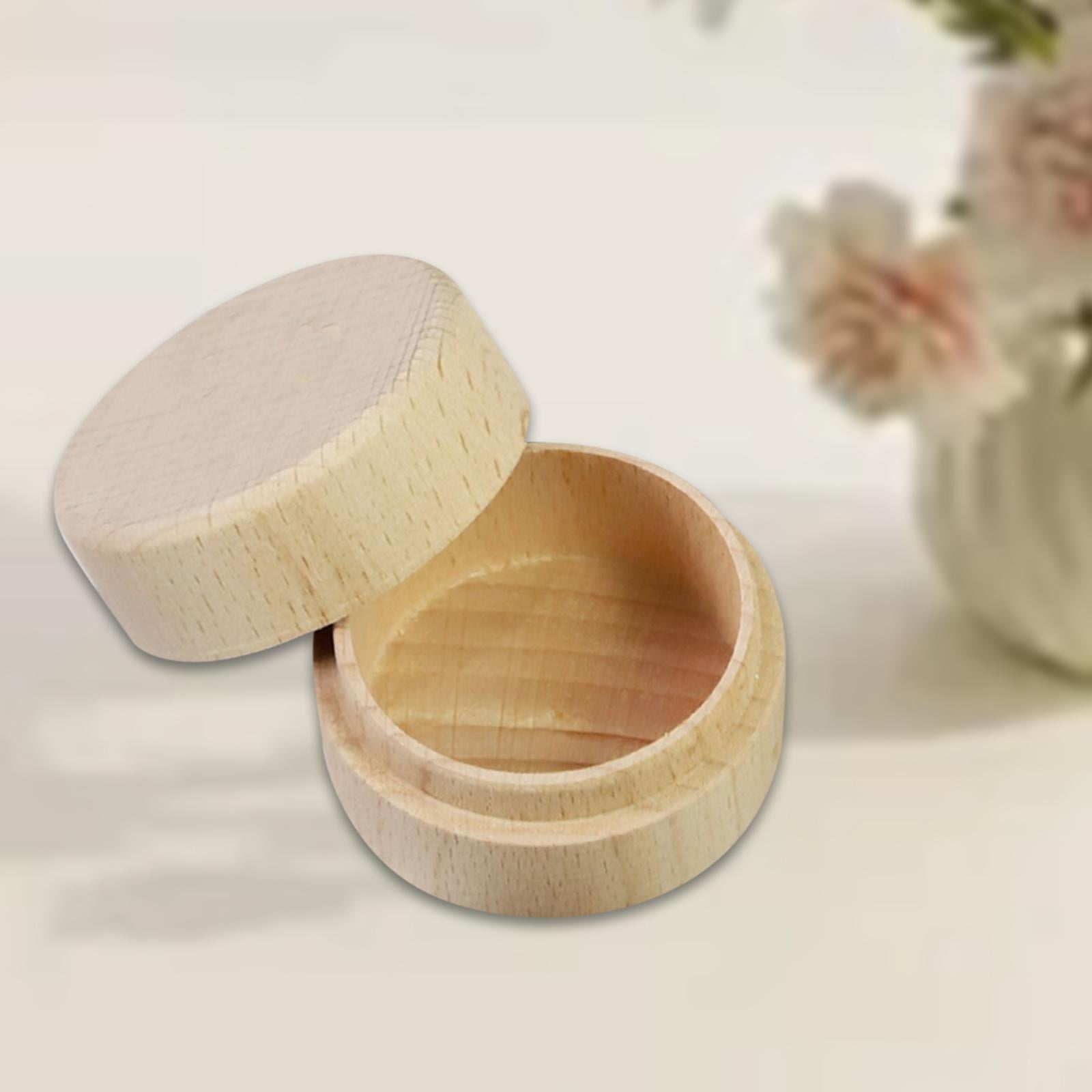 PETSOLA Dropped Tooth Keepsake Storage Box Tooth Fairy Box Souvenir Wood Storage Container Case for Boy Girls Newborn Kids