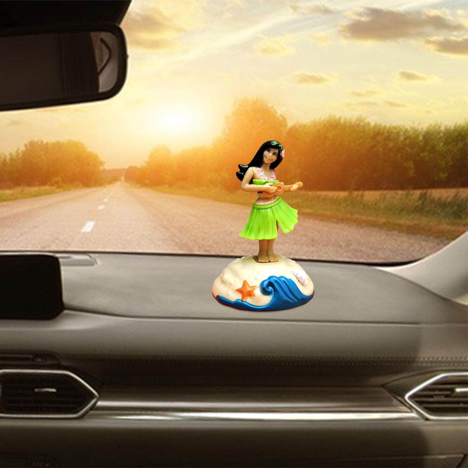 PETSOLA Hawaiian Girl Dashboard Bobbleheads Hawaiian Dancer Girl Solar Powered Figurines Car Dashboard Bobble Head Decoration for Car Walmart Business Supplies