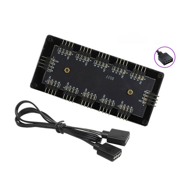 PETSOLA Hub with Cable ,10 in 1 Hub Easy to Install PC RGB Fan Cooling ...