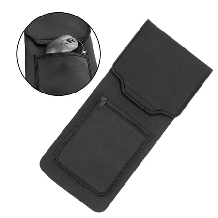 PETSOLA Keyboard Sleeve Travel Case Mouse Storage Pouch Black,Water Resistant with Mouse Storage Pocket,Portable Keyboard Storage Bag