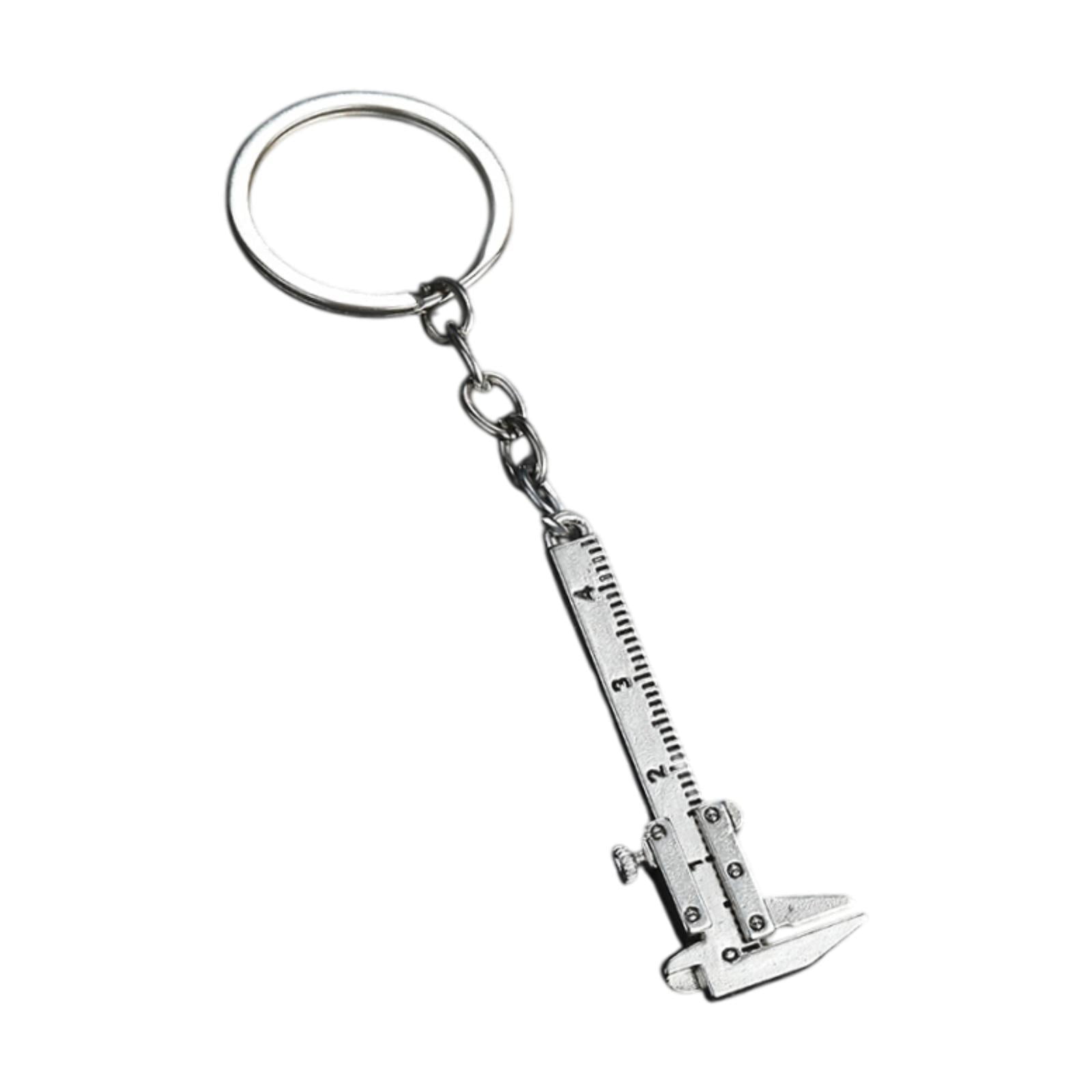 PETSOLA Mini Metal Movable Vernier Caliper,Car Keychain Fashion Mini ...