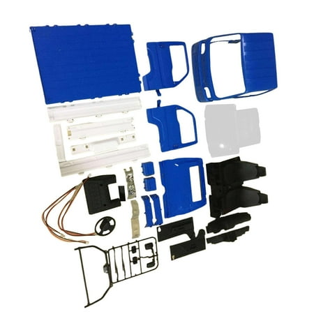 PETSOLA RC Car Truck Shell RC Body Shell Replacement DIY Control Car Body for WPL D12 1:16 RC Car Replacement Part Accessories Blue