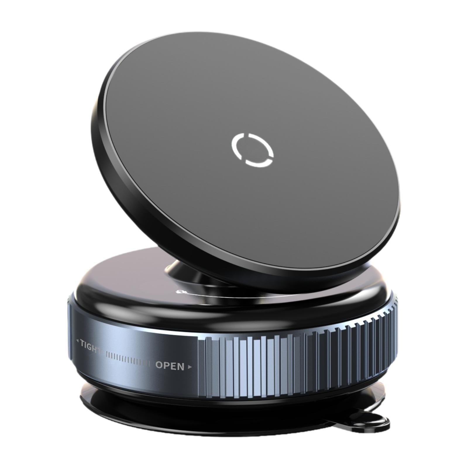 PETSOLA Vacuum Magnetic Suction Car Phone Holder Adjustable Angle Mirror Phone Mount Black