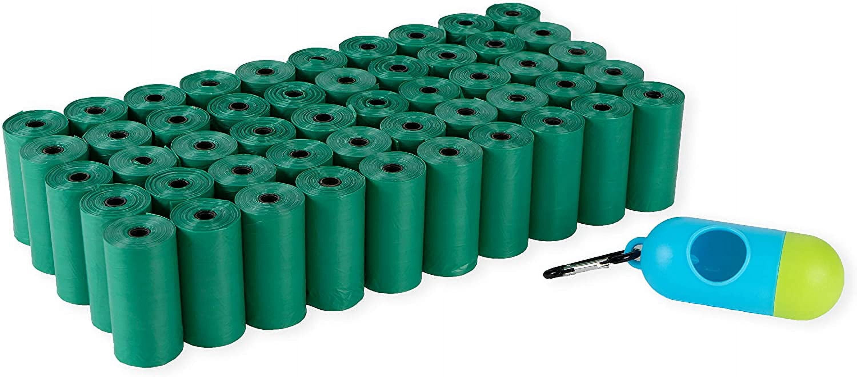 PETSWORLD 4000 Cucumber Scented Dog Waste Bags, Extra Thick and Sturdy Poop Bags for Dogs, Guaranteed Leak-proof, 20 Waste Bags Per Roll with FREE Leash Clip and Bag Dispenser
