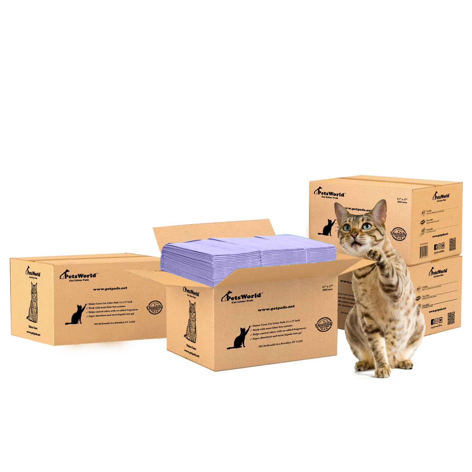 PETSWORLD Cat Pads Refills for Tidy Cats Breeze Litter System 800 Pads