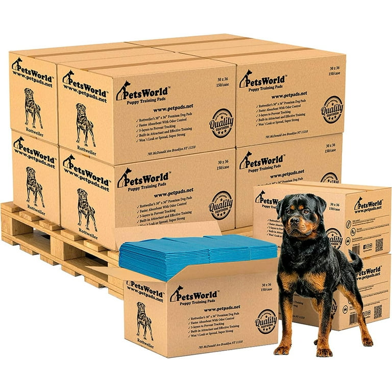 PETSWORLD XL Dog Potty Pads 1500 Count 30x36 inch 5 Layer Ultra Absorbent Odor Eliminating Leak Proof Walmart