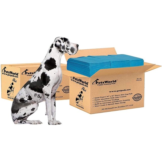 "PETSWORLD Extra Large Giant Training Pads for Dogs, 36"" x 36"", 5