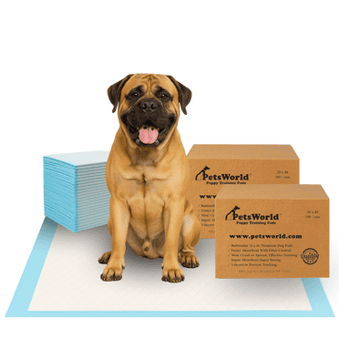 PETSWORLD Mastiff's Massive Dog Training/Potty Pads, 28x44 inch, 200 Ct, XXXL Gigantic, Super Absorbent & Leak-Proof