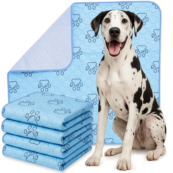 PETSWORLD Washable Reusable Dog Pee Pads (Pack of 24) – 34” x 36” Training Pads with Non-Slip Backing - Waterproof, Leakproof, Highly Absorbent Pet Pads for Puppies & Dogs
