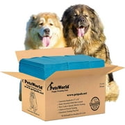 PETSWORLD XXXL Enormous Pet Potty Pads, 37x54 inch, 50 Count, Tear Resistant and Extremely Absorbent, Optional Adhesive Tape