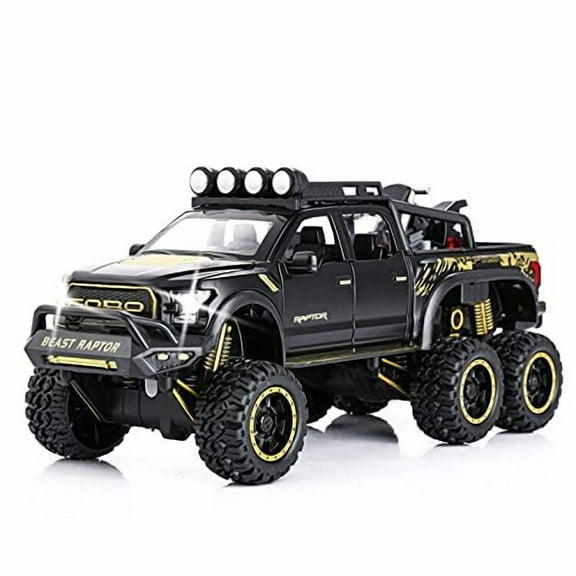 PETT Boy's toy pickup truck F150 Raptor metal model car with sound and light