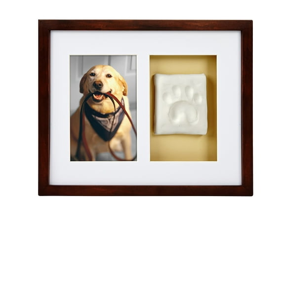 PETT Pet paw print frame with clay print kit and photo display