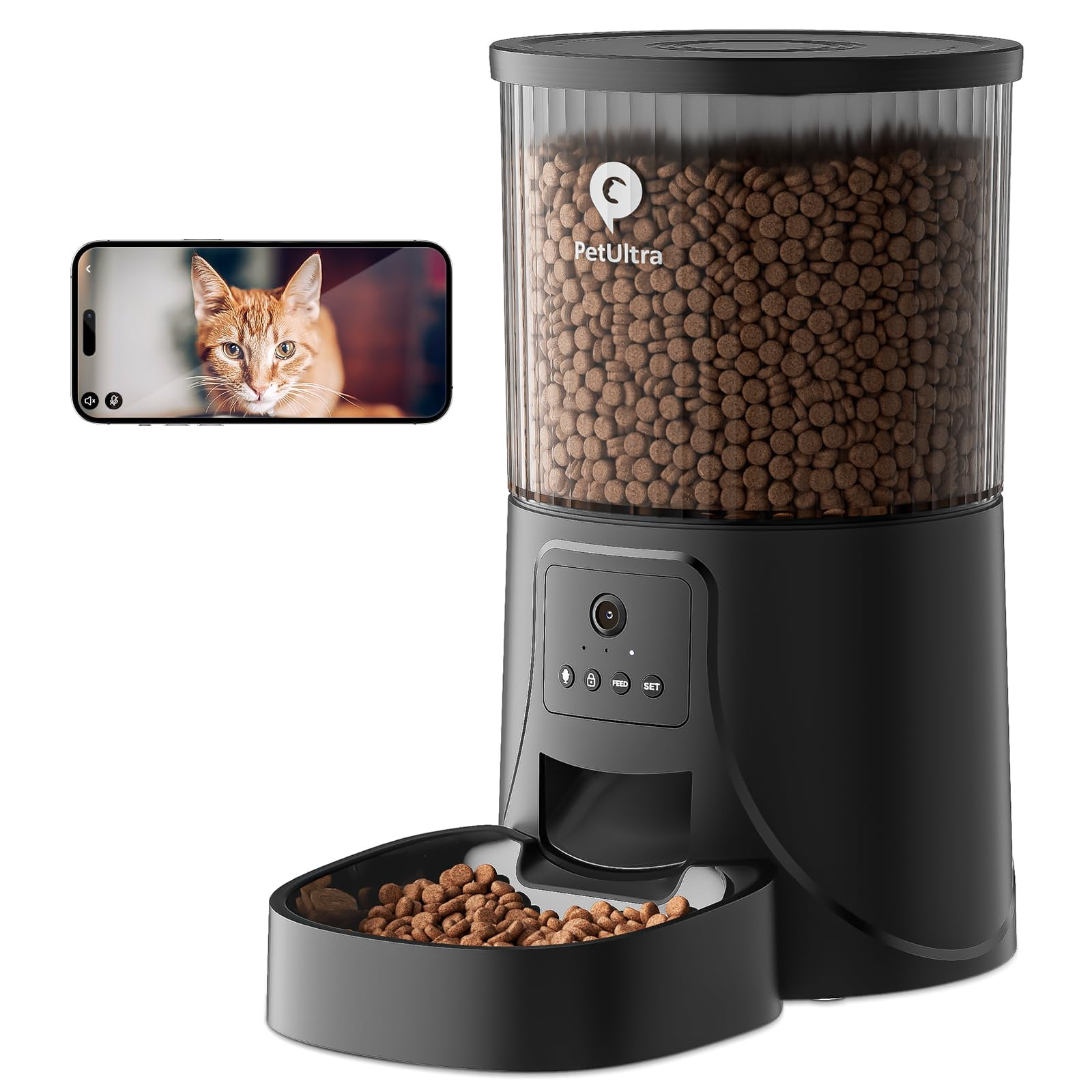 PETULTRA Automatic Cat Feeder OIF8 With Camera, Automatic Cat Food ...