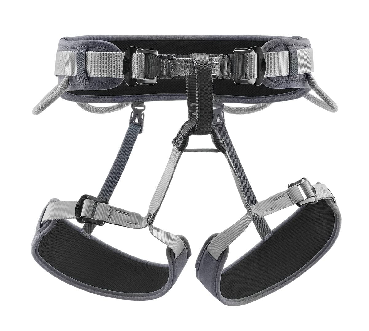 PETZL CORAX Harness - Versatile and Fully Adjustable Rock Climbing, Ice Climbing and Mountaineering Harness - Grey - Size 2