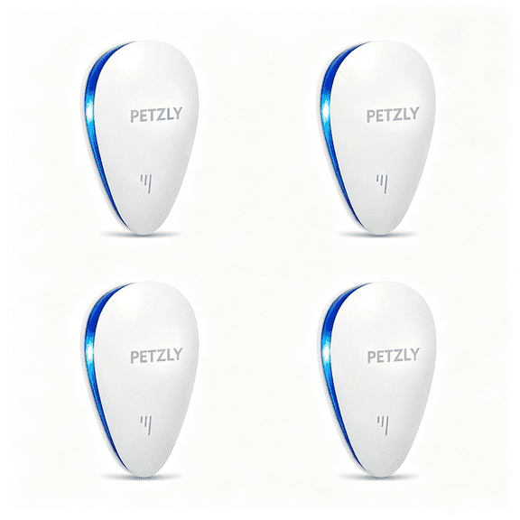 PETZLY Ultrasonic Pest Repeller Electronic Indoor with LED Indicator 4 Pack