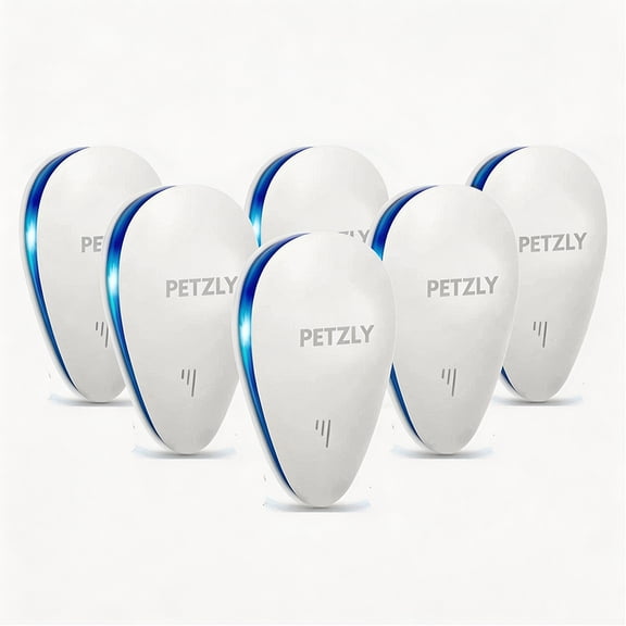 PETZLY Ultrasonic Pest Repeller Electronic Indoor with LED Indicator 6 Pack