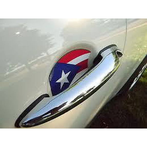 PEURTO RICAN FLAG AUTO ACCESSORY CAR DOOR HANDLE SCRATCH COVER GUARD PROTECTOR 2 pk