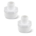 PEUTIER 2pcs PVC Garden Hose Adapters, Male 1.5" NPT x 3/4" GHT PVC