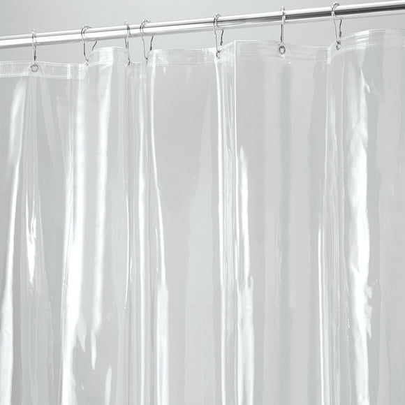 PEVA 3G Bathroom Shower Curtain Liner, Mold and Mildew Resistant, Waterproof Anti-bacterial, Odorless, No Chemical Odor, 12 Metal Eyelet, And Eco-Friendly for Bath, 72(Clear Transparent)