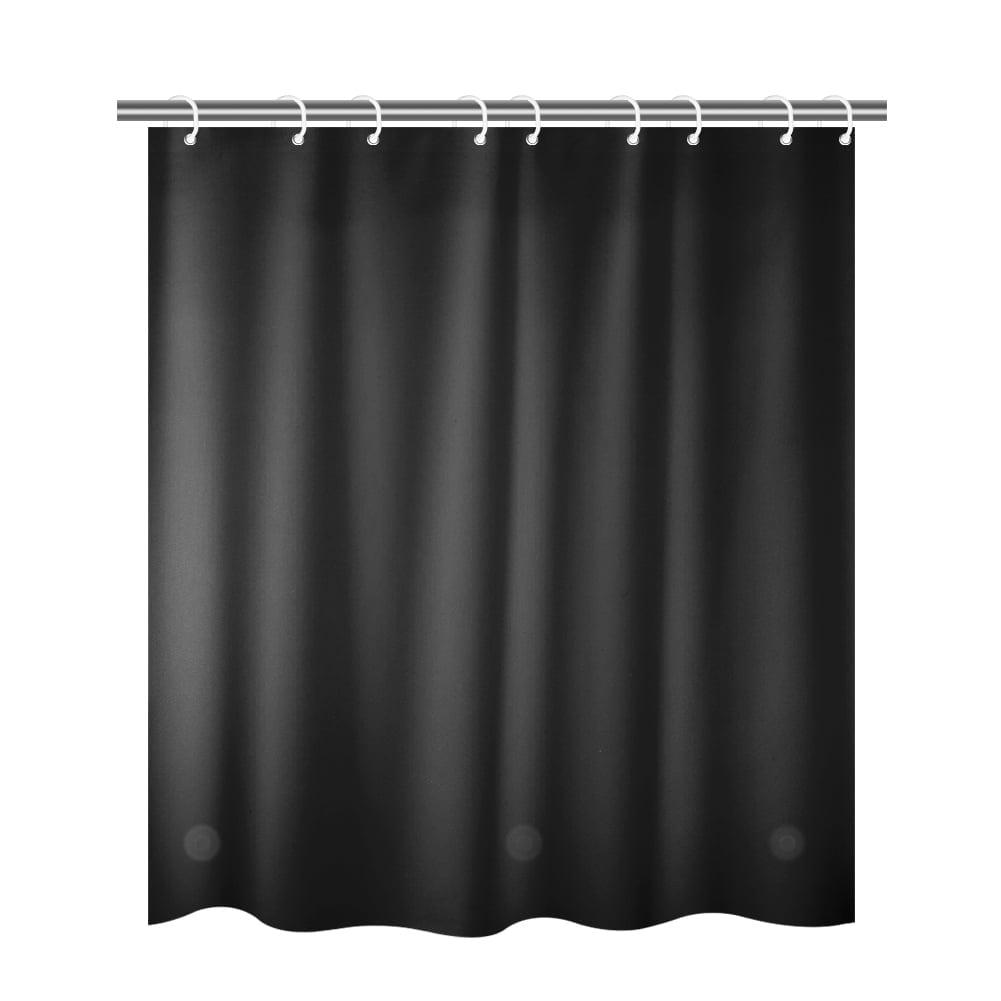 PEVA Bathroom Shower Stall Curtain Liner, 72" W x 72" H Black