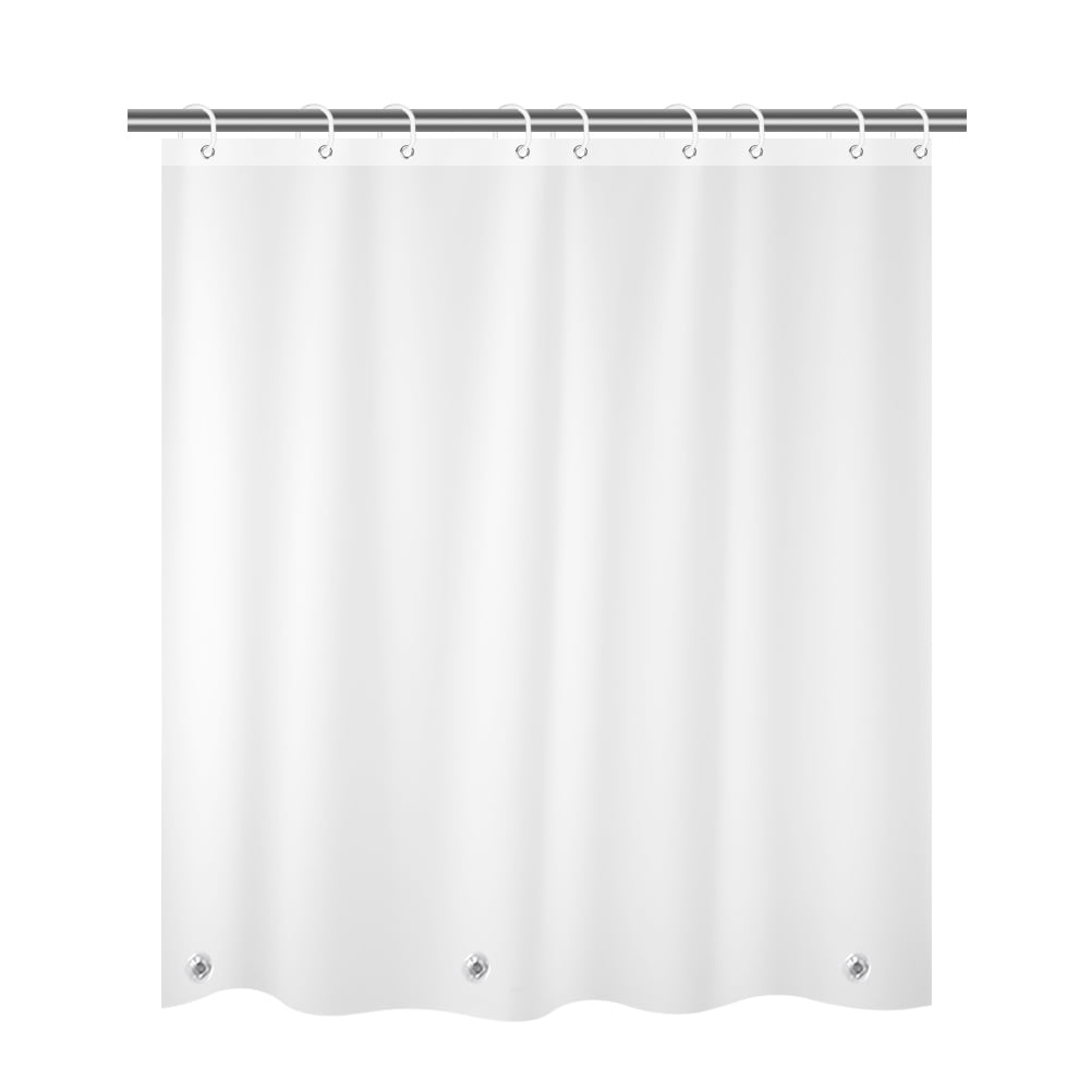 PEVA Bathroom Shower Stall Curtain Liner, 72" W x 72" H Clear