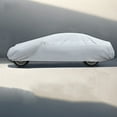 thumbnail image 1 of PEVA Car Cover for Sedan - Medium Size 430x160x120cm UV Protection Lightweight Vehicle Cover with Elastic Hem, 1 of 7