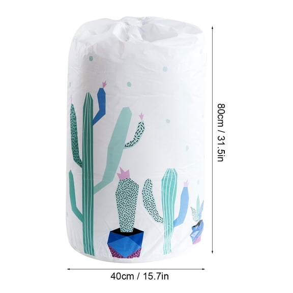 PEVA Cylindrical Quilt Storage Bag with Drawstring - 15.7x15.7x31.5 Inch Reusable Home  for Blankets, Pillows, and Clothes
